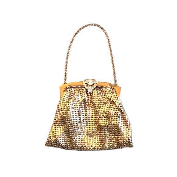 Vintage 1930s Whiting & Davis Mesh Bag with Rhinestone Clasp - Picture 5 of 5